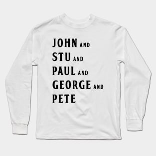 Silver Beatles Long Sleeve T-Shirt